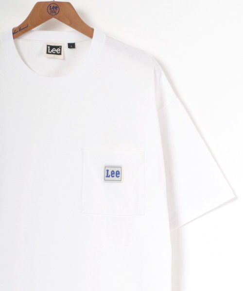 LAZAR(ラザル)/【Lazar】Lee/リー 【別注/コラボ】 ビッグシルエット ワンポイント ピスネーム ポケット Tシャツ/2021 SPRING SUMMER/ホワイト