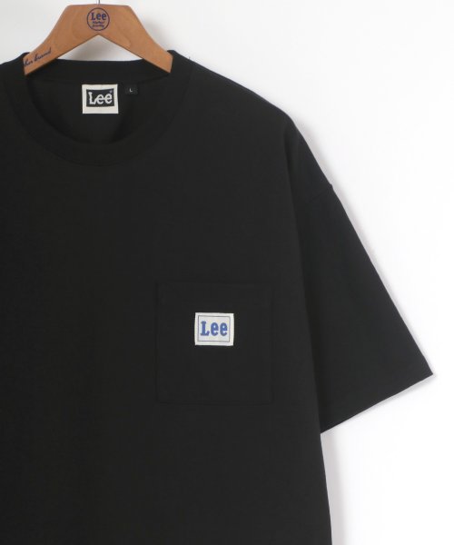 LAZAR(ラザル)/【Lazar】Lee/リー 【別注/コラボ】 ビッグシルエット ワンポイント ピスネーム ポケット Tシャツ/2021 SPRING SUMMER/ブラック