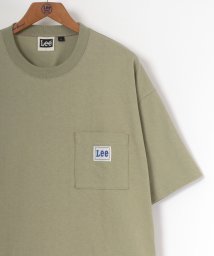 LAZAR(ラザル)/【Lazar】Lee/リー 【別注/コラボ】 ビッグシルエット ワンポイント ピスネーム ポケット Tシャツ/2021 SPRING SUMMER/オリーブ