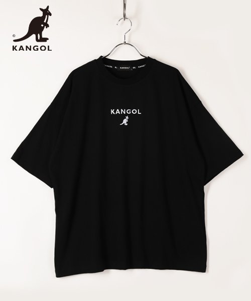 KANGOL(KANGOL)/【KANGOL】 カンゴール ブランドロゴ 刺繍 半袖 Tシャツ/ブラック