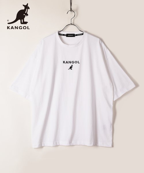KANGOL(KANGOL)/【KANGOL】 カンゴール ブランドロゴ 刺繍 半袖 Tシャツ/オフホワイト