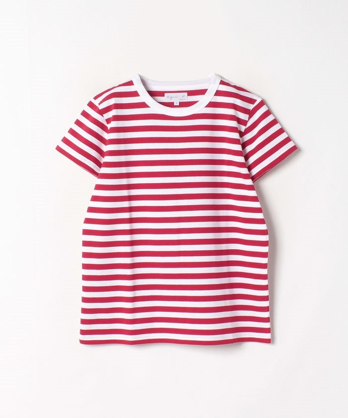 J008 Ts ボーダーtシャツ アニエスベー ファム Agnes B Femme Magaseek