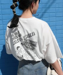 LOWYBYCORNERS(コーナーズ)/フレーフレーチョコバープリントビッグTシャツ/オフシロ