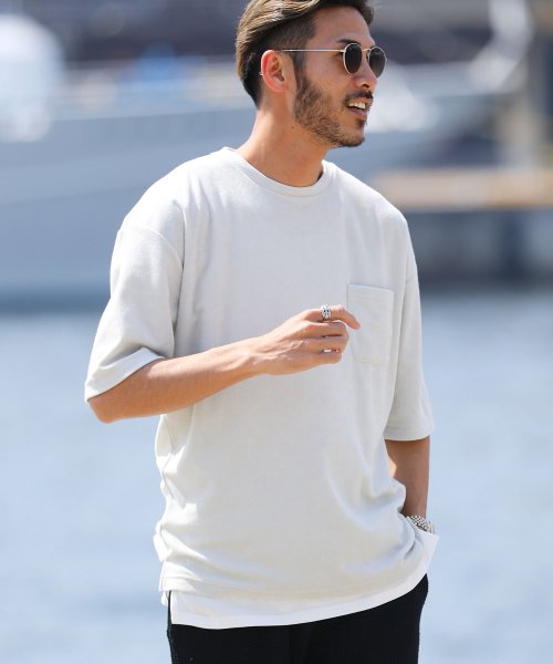 マイクロパイルbigタンクトップアンサンブル アンサンブル Tシャツ メンズ ティーシャツ 半袖 カットソー タンクトップ タンク レイヤード 重ね着 トッ ジギーズショップ Jiggys Shop Magaseek