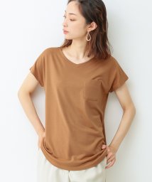 SocialGIRL(ソーシャルガール)/美ラインシンプルベーシックTシャツ/モカ