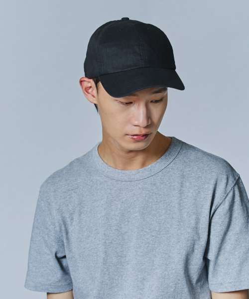 OVERRIDE(OVERRIDE)/OVERRIDE LINEN BASIC CAP/ブラック