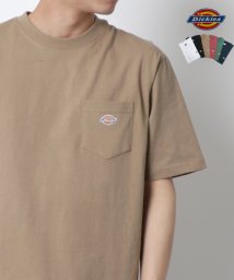 MARUKAWA(マルカワ)/【Dickies】ディッキーズ Tシャツ ワンポイント 刺繍 ワッペン 半袖 ポケット ティーシャツ ポケットTシャツ ポケットT ポケT ストリート アメカジ/ベージュ