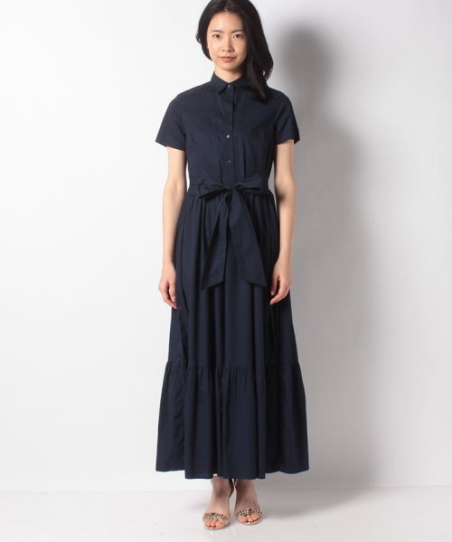 セール シャツ型切り替えロングワンピース ベネトン レディース Benetton Women Magaseek