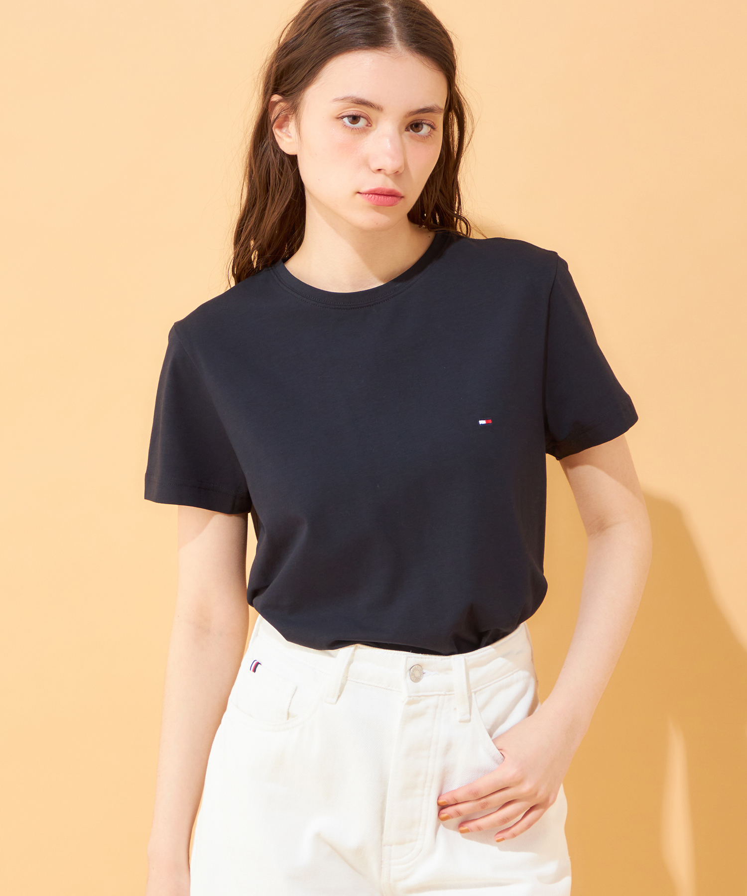 CORE STRETCH SLIM CNECK TEE(503984105) | トミーヒルフィガー(TOMMY