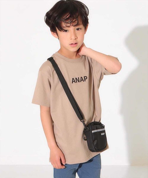 ANAP KIDS(アナップキッズ)/ミニバッグ付ビッグTシャツ/ベージュ