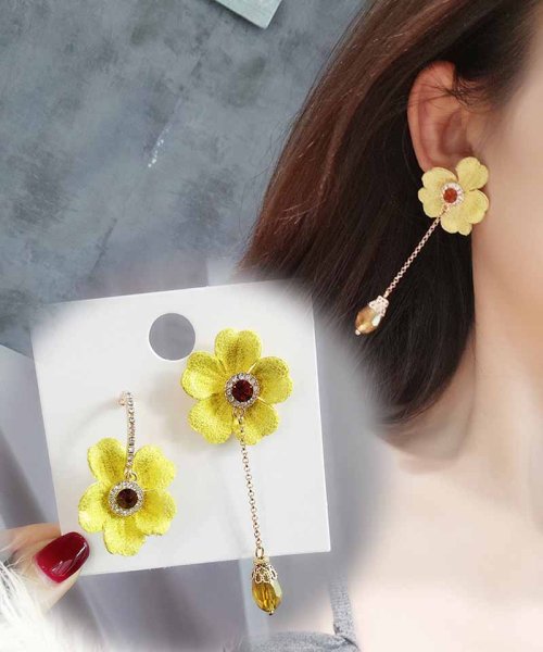 セール ピアス 揺れる ロングピアス 大ぶり モチーフピアス 花 可愛い イヤリング 人気アクセサリー ショッピングゴー Shoppinggo Magaseek