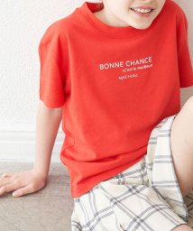 ROPE' PICNIC　KIDS(ロぺピクニックキッズ)/【KIDS】カラーポイントロゴTシャツ/レッド（60）