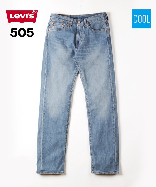 Levi's(リーバイス)/【Levi's】 リーバイス 505 COOLMAX レギュラーストレート/ユーズドウォッシュ（中濃色）