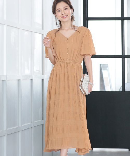 ティアードシフォンワンピース プールヴー Pourvous Magaseek ティアードシフォンワンピース プールヴー Pourvous Magaseek