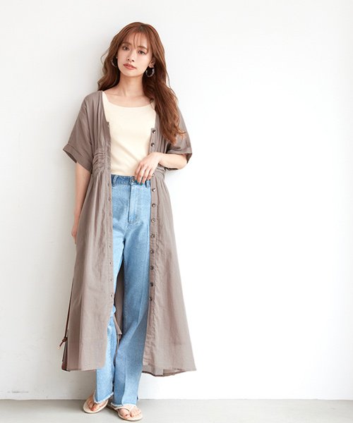 Vネックボタンワンピース コカ Coca Magaseek