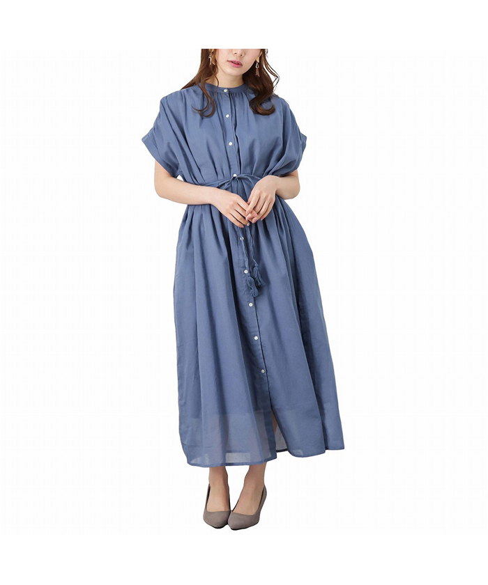NAVY ネイビー スタンドカラー2WAYワンピース 361577041A(504010825