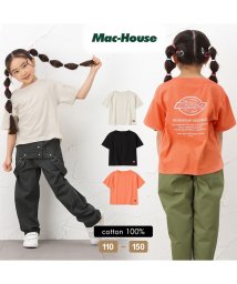 MAC HOUSE(kid's)(マックハウス（キッズ）)/Dickies ディッキーズ ドロップショルダープリントTシャツ 1222－7602/オレンジ