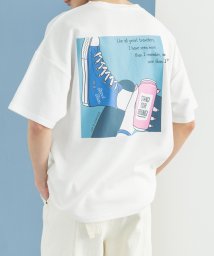 Rocky Monroe(ロッキーモンロー)/プリントT 半袖 メンズ レディース カジュアル ストリート Tシャツ イラスト ホワイト ブラック ビッグシルエット ドロップショルダー スニーカー スケボー/ホワイト系2