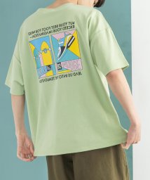 Rocky Monroe(ロッキーモンロー)/プリントT 半袖 メンズ レディース カジュアル ストリート Tシャツ イラスト ホワイト ブラック ビッグシルエット ドロップショルダー スニーカー スケボー/ダークグリーン