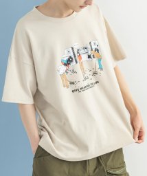 Rocky Monroe(ロッキーモンロー)/プリントT 半袖 メンズ レディース カジュアル ストリート Tシャツ バックプリント イラスト ホワイト ブラック ビッグシルエット ドロップショルダー スケ/ベージュ系2