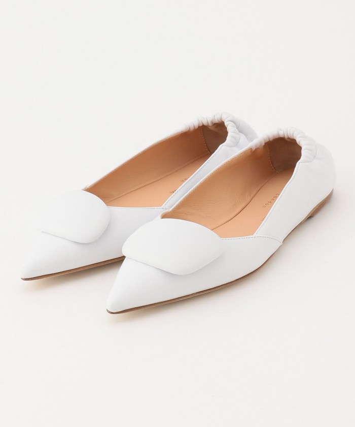 【美品】RUPERT SANDERSON フラットパンプス ホワイト 37 RUPERT SANDERSON パンプス レディース Rupert Sanderson