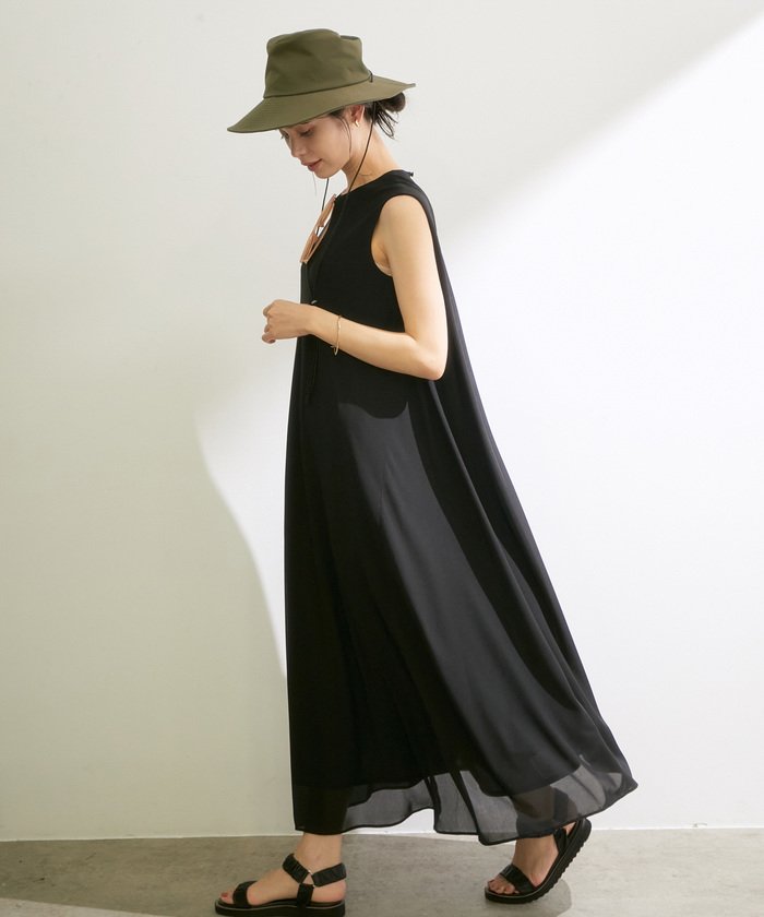 セール 新色追加 洗える 一部web限定 エスパンディノースリーブワンピース ロペ Rope Magaseek