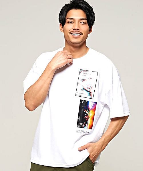 Cavaria デザインノイズフォトプリントクルーネック半袖tシャツ メンズ 半袖 ブランド 大きめ フォト デコレーション B キャバリア Cavaria Magaseek Cavaria デザインノイズフォトプリントクルーネック半袖tシャツ メンズ 半袖 ブランド 大きめ フォト デコレーション B キャバリア Cavaria Magaseek