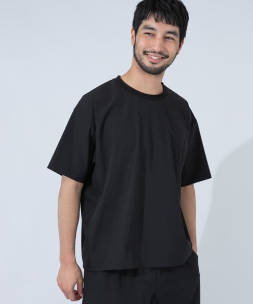 URBAN RESEARCH ROSSO(URBAN　RESEARCH　ROSSO（MEN）)/メッシュ切替アクティブTシャツ/BLACK