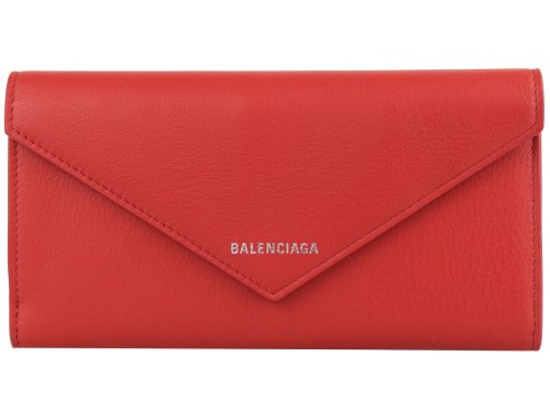 BALENCIAGA(バレンシアガ)/【BALENCIAGA(バレンシアガ)】BALENCIAGA バレンシアガ 2折 長財布 PAPER/レッド系