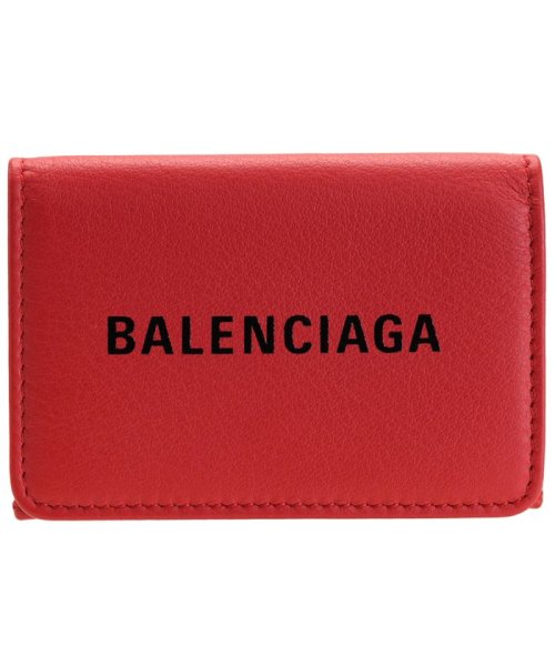 BALENCIAGA(バレンシアガ)/【BALENCIAGA(バレンシアガ)】BALENCIAGA バレンシアガ 3つ折財布 EVERYDAY/レッド
