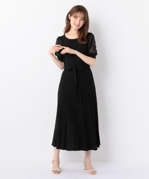 クーポン開催中 セール 10 Off 袖シアーffニットワンピース ミッシュマッシュ Misch Masch Magaseek