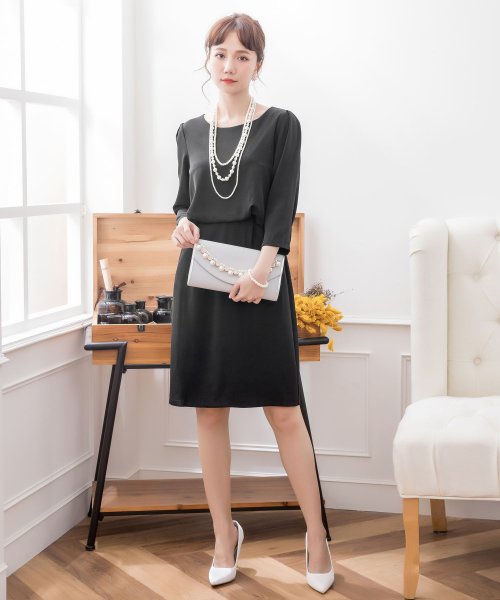 セール ドレス プラス Dress バックスリットレースドッキングデザイン結婚式ワンピース Magaseek