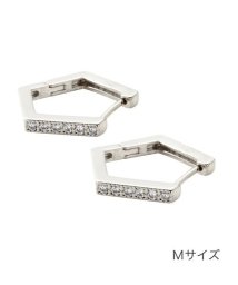 cream dot(クリームドット)/ちらりと煌めくヘキサゴン型キャッチレスミニピアス/シルバー