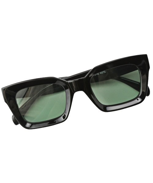 LUXSTYLE(ラグスタイル)/オーバーサイズスクエアサングラス/サングラス メンズ スクエア グラサン UVカット 伊達眼鏡 メガネ/ブラック系2