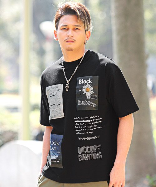 セール 15 Off フォトデコレーションプリント半袖ビッグtシャツ Tシャツ メンズ 半袖 フォト デコレーション ビッグシルエット ラグスタイル Luxstyle Magaseek
