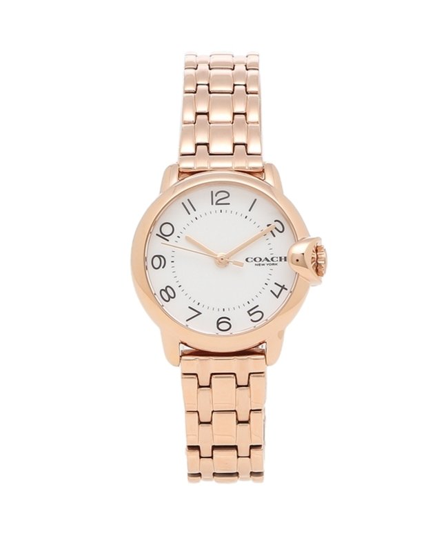 クーポン コーチ 時計 レディース アーデン 28mm クォーツ ホワイト ピンクゴールド Coach コーチ Coach Magaseek
