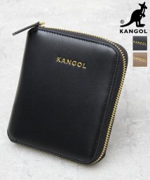 KANGOL(KANGOL)/KANGOL カンゴール ラウンドジップ ショートウォレット 二つ折り財布 シンプル コンパクト ミニ財布/ブラック
