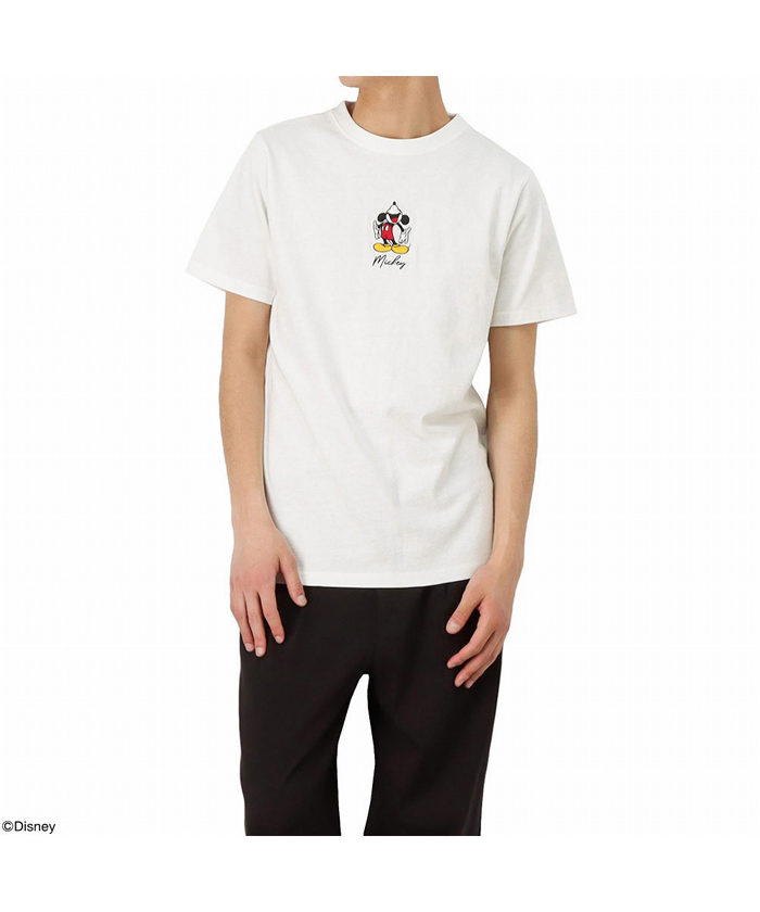 Disney ディズニー ミッキー/ワンポイント刺繍Tシャツ 391103388(504025468) マックハウス（メンズ）(MAC HOUSE(men))  MAGASEEK