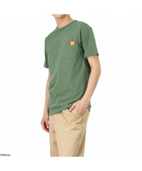 MAC HOUSE(men)(マックハウス（メンズ）)/Disney ディズニー ミッキー/ポケットギミックTシャツ 391103389/グリーン