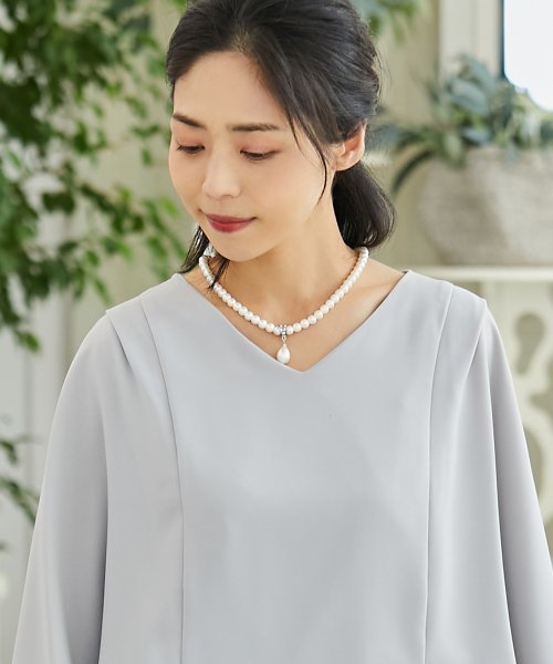 セール ドロップフェイクパールネックレス 結婚式 セレモニー パーティー ドレス スター Dress Star Magaseek