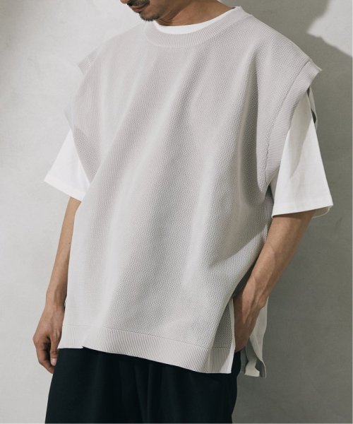 セール ジャーナルスタンダード レリューム メンズ Journal Standard Relume Men S 追加 ベスト カットソーの2点set リサイクルポリエステル ニットベスト Magaseek