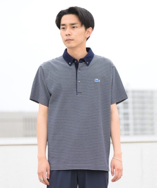 SHIPS MEN(シップス　メン)/【WEB限定/SHIPS別注】LACOSTE: ピケ ボタンダウン ポロシャツ/ダークブルー