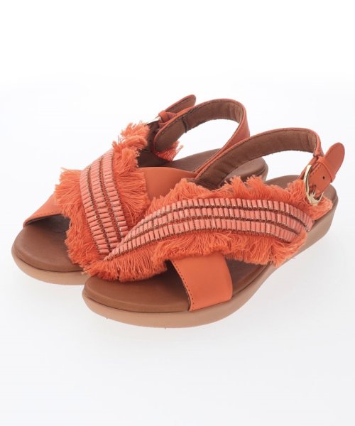 fitflop(fitflop)/【fitflop/フィットフロップ 】LEXI CRYSTALSTONE FRINGY /CoralLava