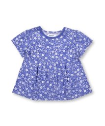 SLAP SLIP(スラップスリップ)/フラワー 花柄 プリント 天竺 半袖 Tシャツ (80~130cm)/ネイビー系