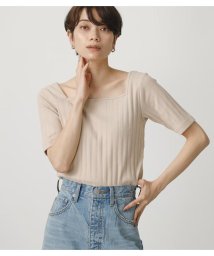 AZUL by moussy(アズールバイマウジー)/2WAY WIDE RIB TOPS/BEG
