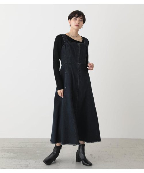 AZUL by moussy(アズールバイマウジー)/ZIP UP JUMPER DRESS/D/BLU3