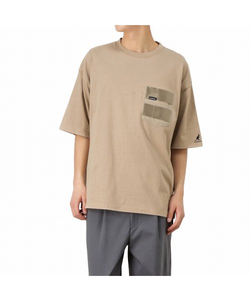 MAC HOUSE(men)(マックハウス（メンズ）)/KANGOL カンゴール デザインポケットTシャツ KPMC－10171－Z/ベージュ