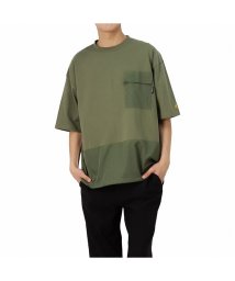 MAC HOUSE(men)(マックハウス（メンズ）)/KANGOL カンゴール 切替ドローコードTシャツ KPMC－10170－Z/グリーン