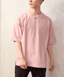 TopIsm(トップイズム)/USAコットン ヘビーウェイト ビッグシルエット半袖 Tシャツ カットソー/ピンク