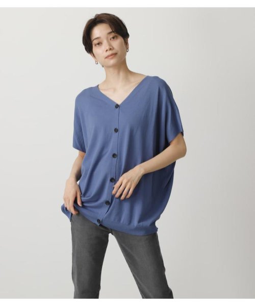 AZUL by moussy(アズールバイマウジー)/2WAY LOOSE KNIT/BLU